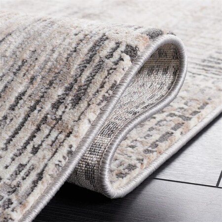 Safavieh 6 ft. 7 in. x 6 ft. 7 in. Gray & Beige Vogue Power Loomed Round Rug VGE117F-7R